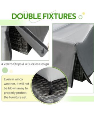 Patio Furniture Cover, Waterproof Outdoor Patio Table and Chair Set Covers, 90.5"x72.5"x27.5"