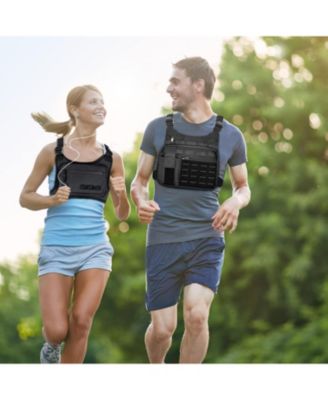 Lightweight Tactical Chest Bag, Water-Resistant Running Vest Pack with Phone Holder for Men & Women (Graphite)