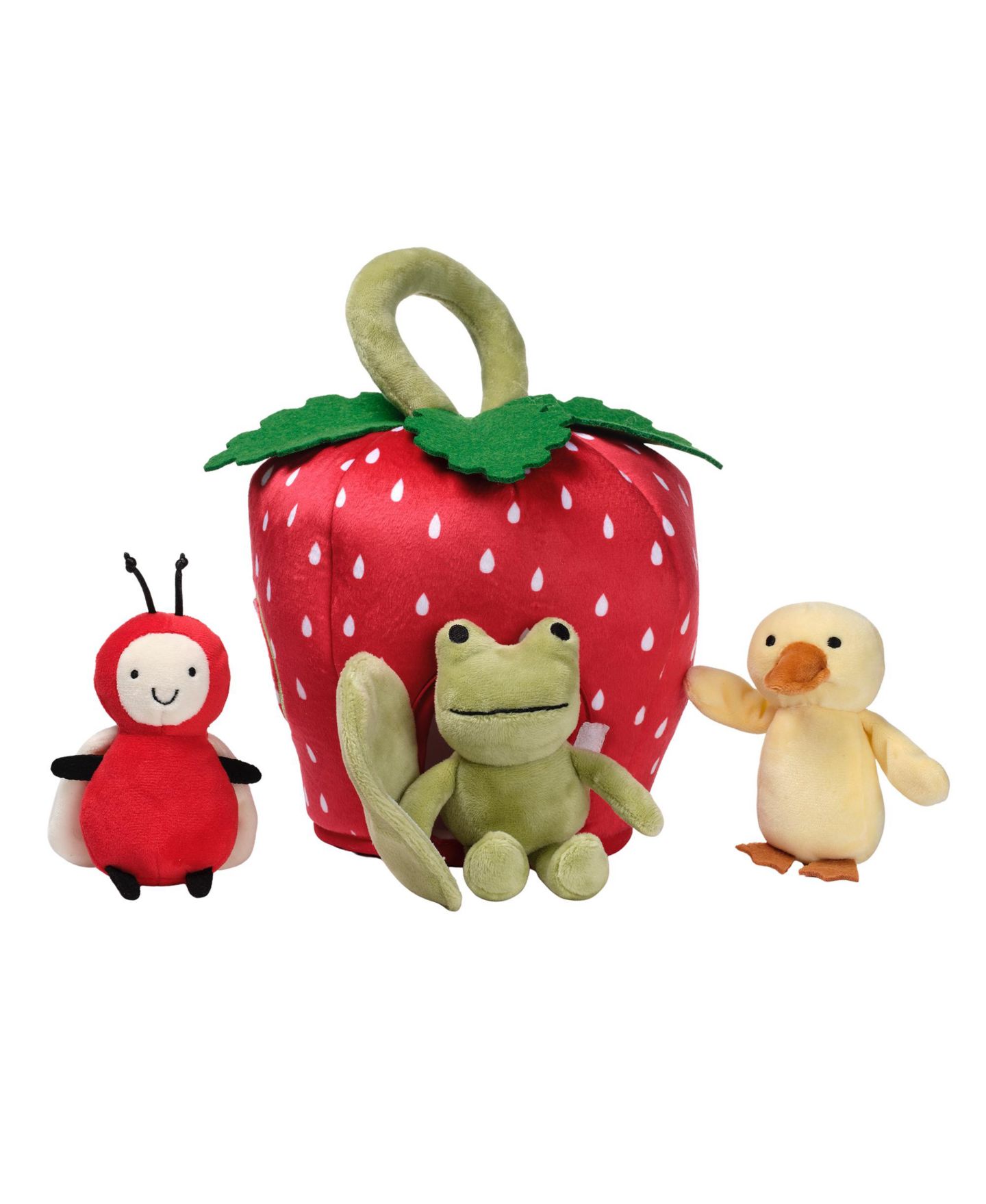 Детские игровые наборы Lambs & Ivy Strawberry 10" Interactive Plush Playset, 4-Piece Set, цвет: Красный — фото 5
