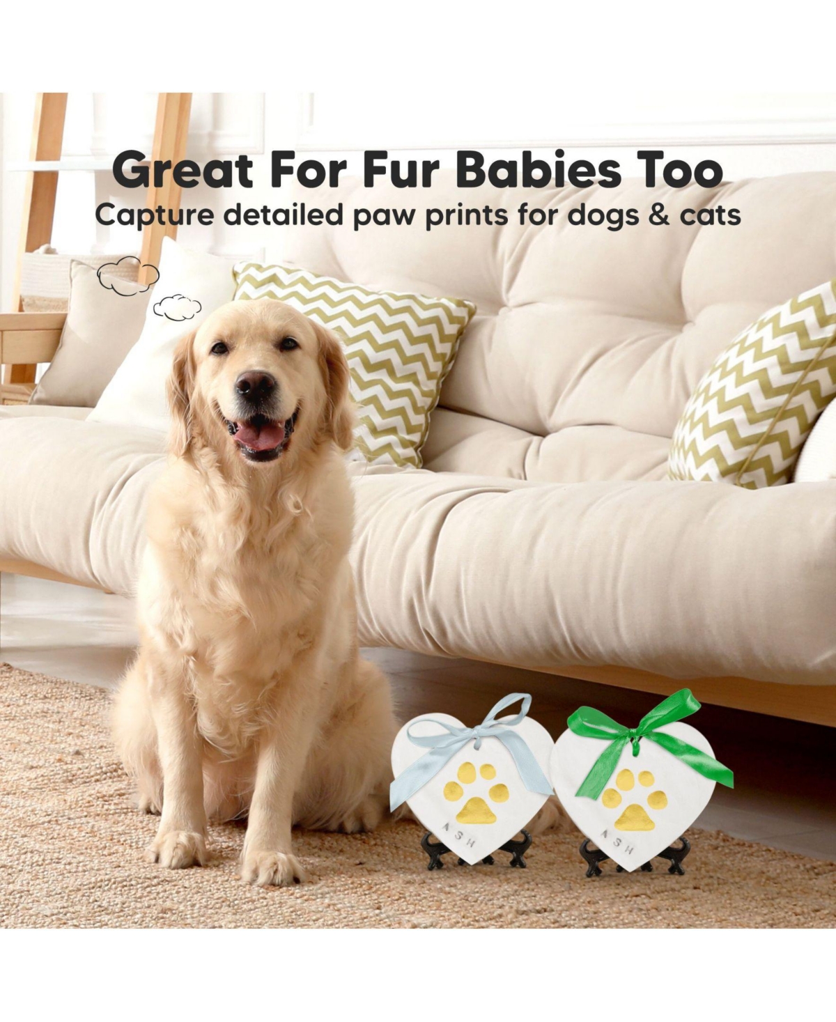 KeaBabies Adore Baby Hand and Footprint Kit, Dog Paw Print Kit, Baby Handprint Ornament Kit for Newborn, Babies, Boys, Girls