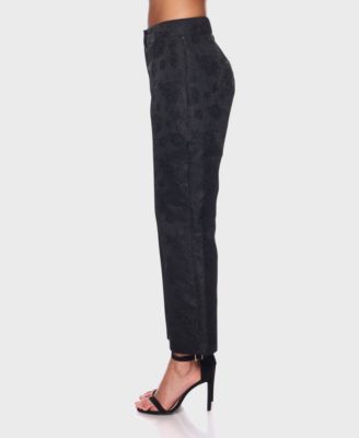 Juniors' High-Rise Jacquard Pants