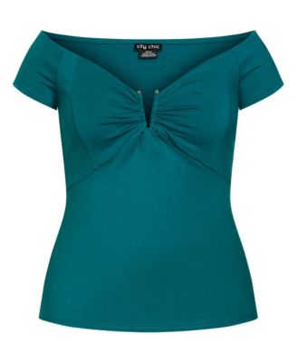 Plus Size Island Off Shoulder Top