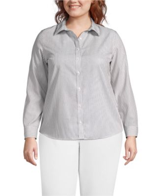 Women's No Iron Button Front Shirt