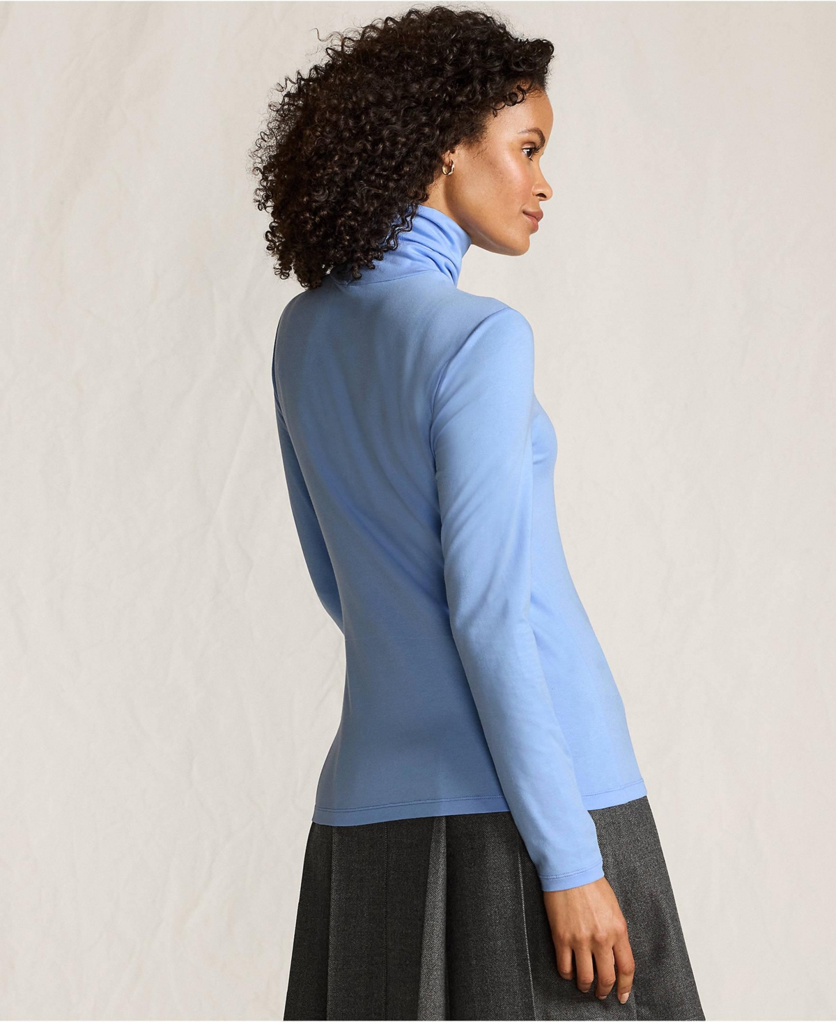 Lands' End Women's Lightweight Jersey Skimming Long Sleeve Turtleneck