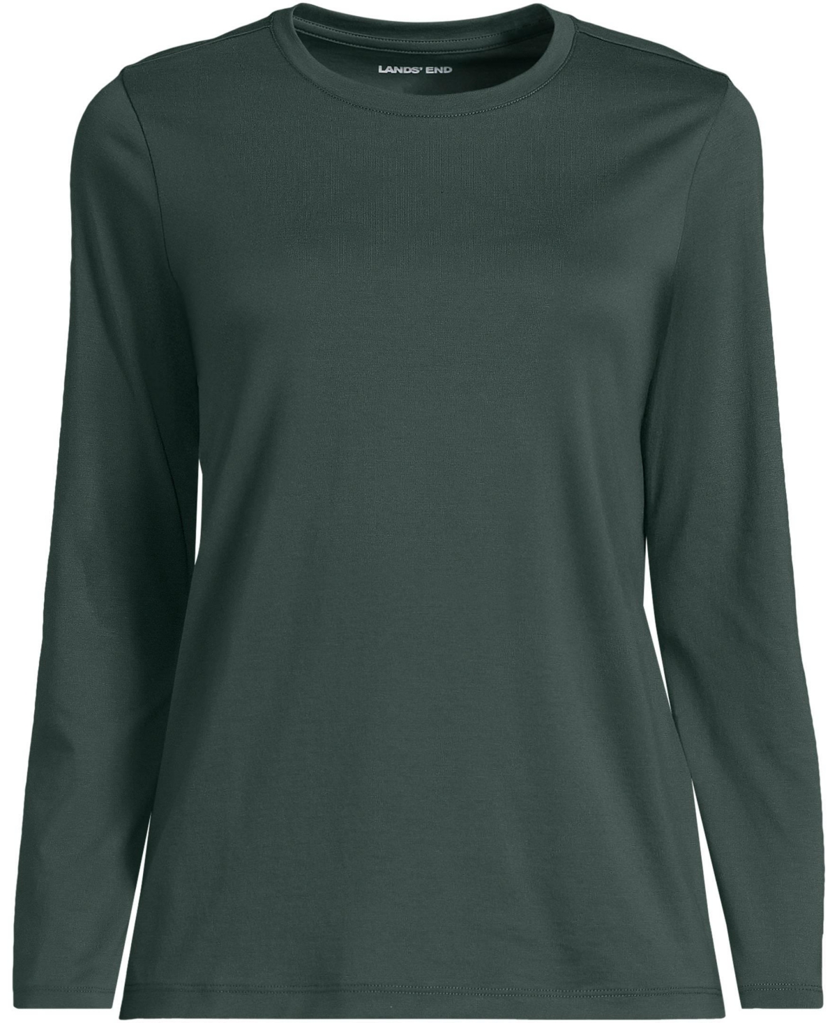 Lands' End Relaxed Supima Cotton Long Sleeve Crew Neck T-Shirt, Regular & Petite