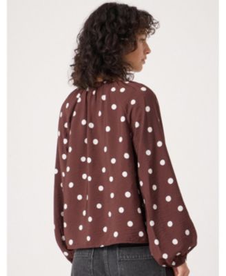 Women's Printed Airflow V Neck Blouse