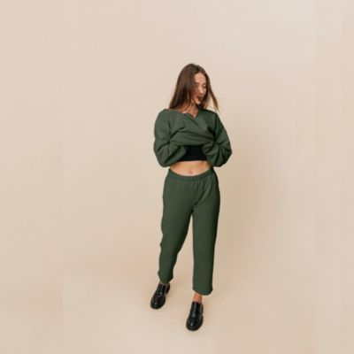 Women's Cotton Teddy Cropped Pant