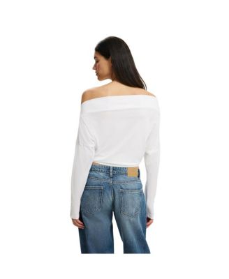 Women's Peyton Off Shoulder Long Sleeve Tops