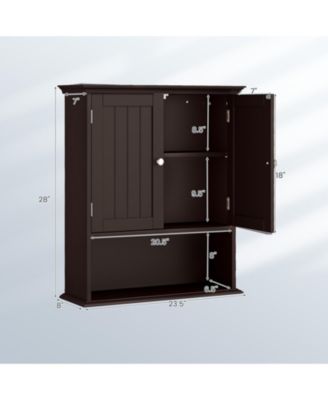 Bathroom Organizer Cabinet with Doors for Wall Mount Use