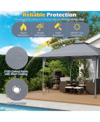 13 X 13 FT Pop up Gazebo Outdoor Canopy Tent with Portable Carrying Bag 8 Stakes