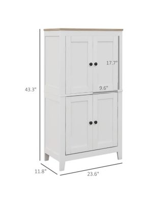 Bathroom Organizer Cabinet with Doors and Adjustable Shelves