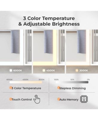 LED Bathroom Cabinet with 8 Shelves and Smart Display