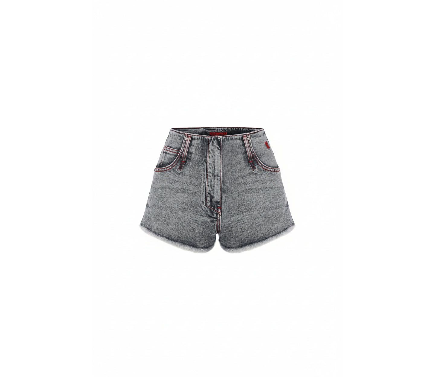Женские шорты PCFG Cotton Faded Super Mini Short- Gray, цвет: Серый — фото 4