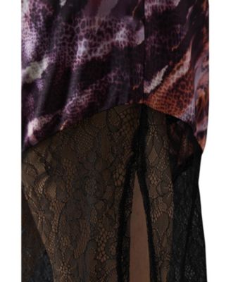 Women's Column Lace Panel Midi Dress