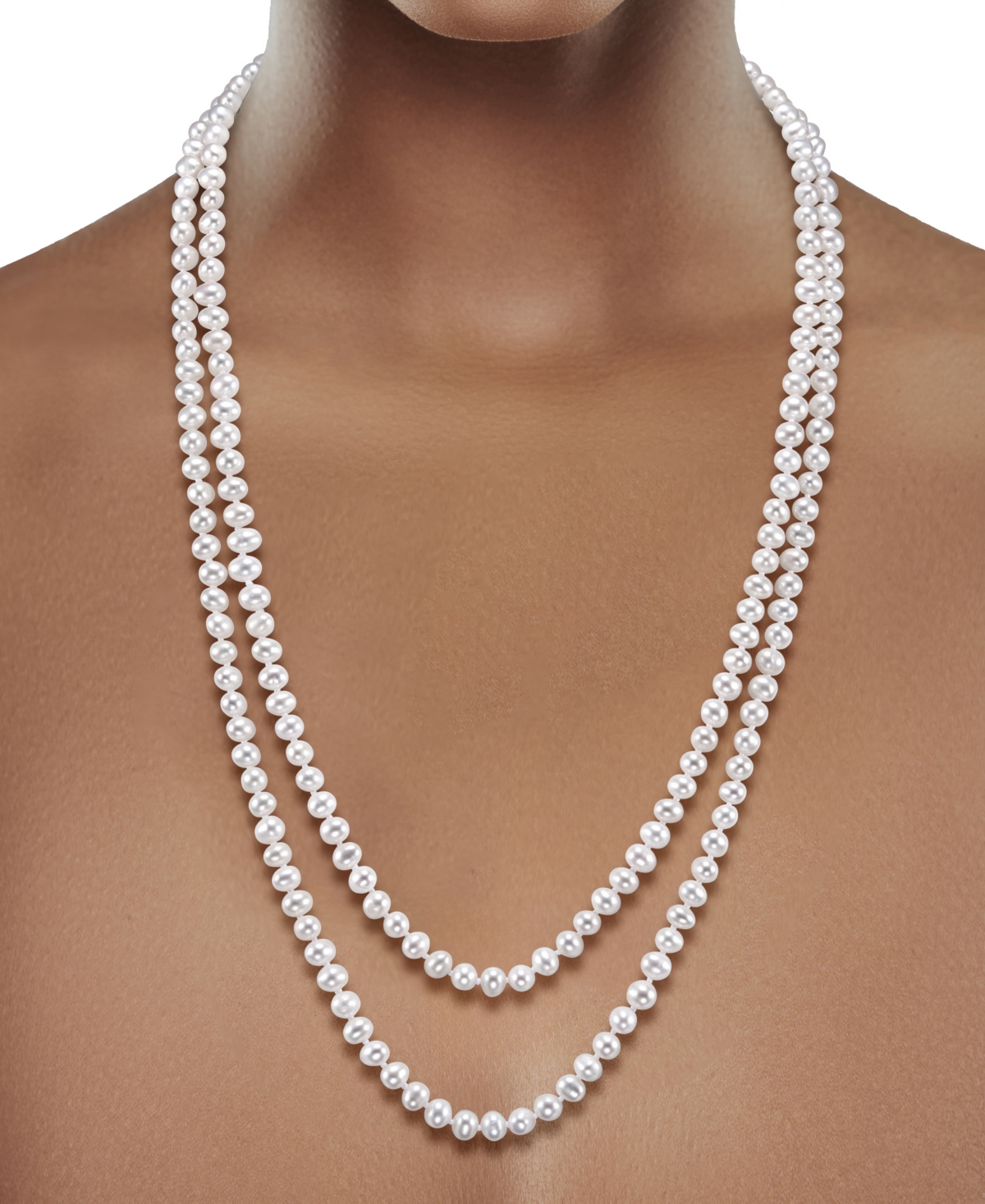 Macy's Cultured Freshwater Pearl Endless Necklace (5-6mm) In White
