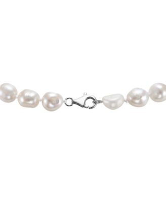 Baroque Pearl Necklace (9-10mm) in Sterling Silver