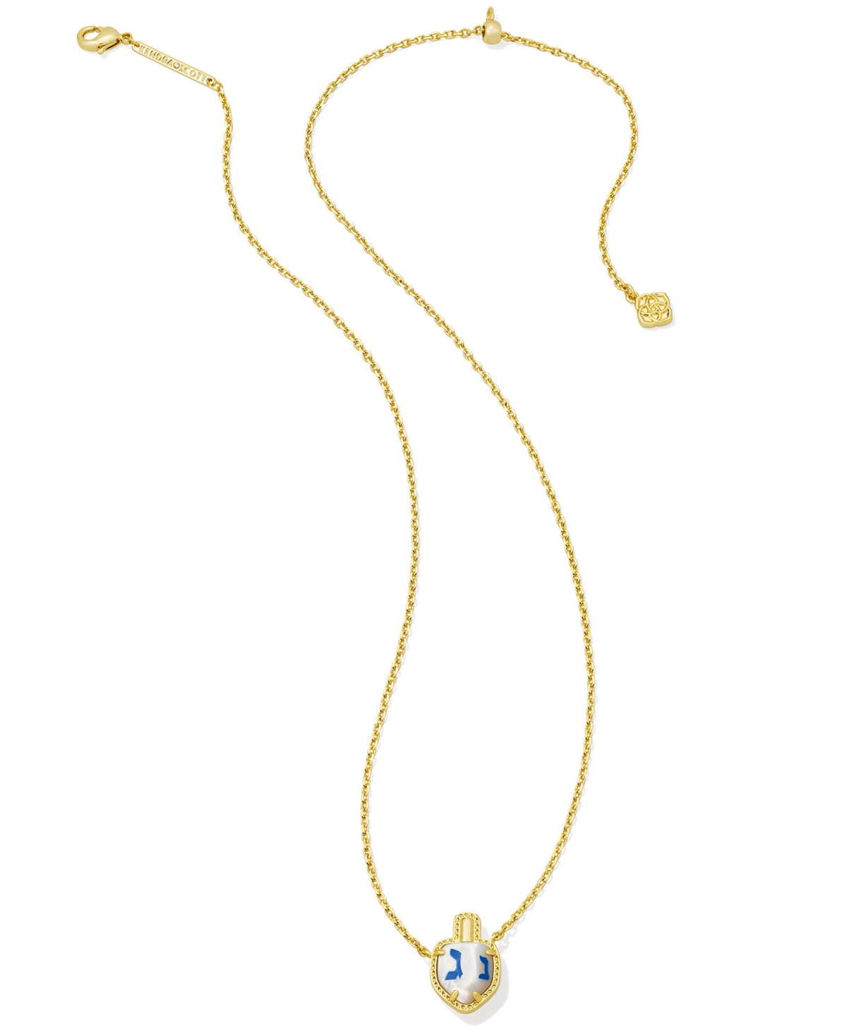 Kendra Scott Imitation Pearl 14k Gold-tone Over Brass Pendant Necklace In Gold