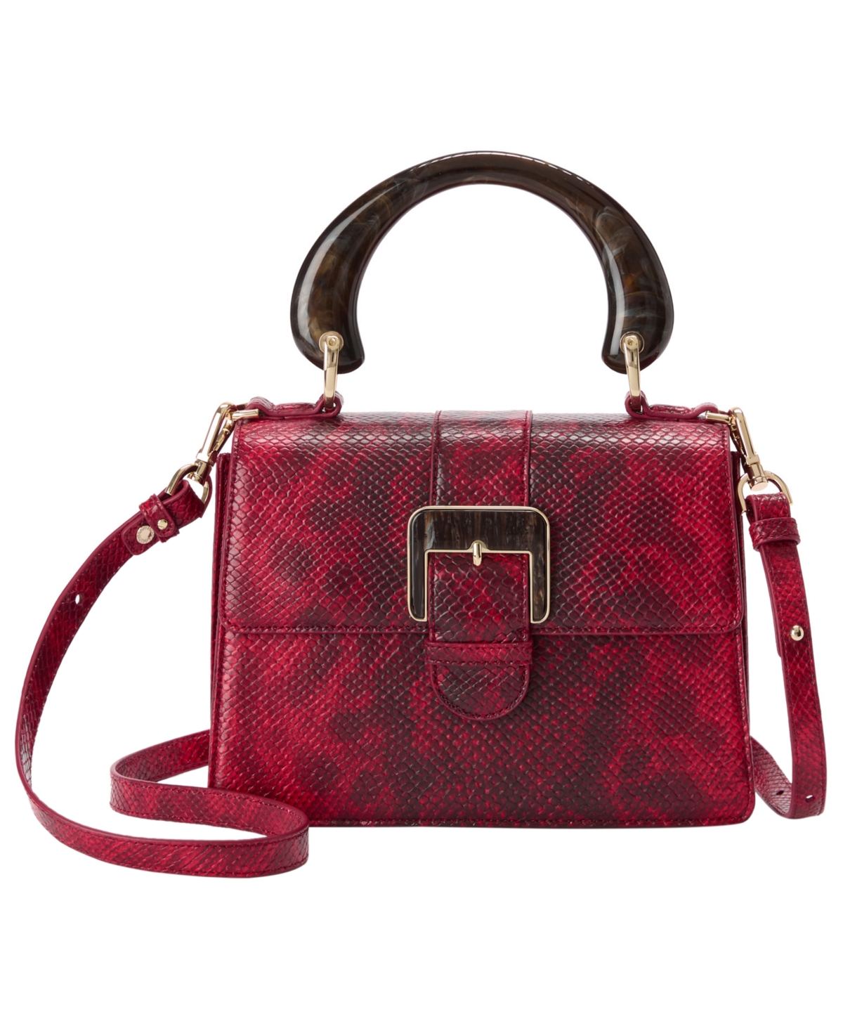 Brahmin Medium Hallie Printed Mini Satchel Bag