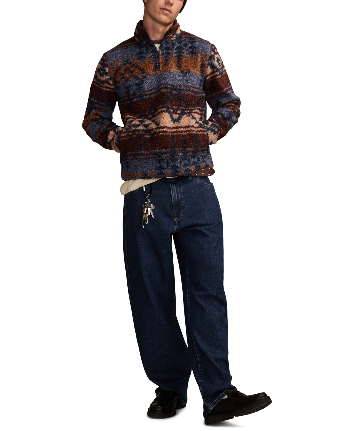 Lucky Brand Men's Quarter-Zip Long-Sleeve Sweatshirt