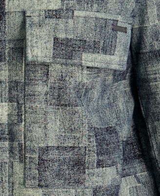 Men's Textured Ponte Shirt Jacket