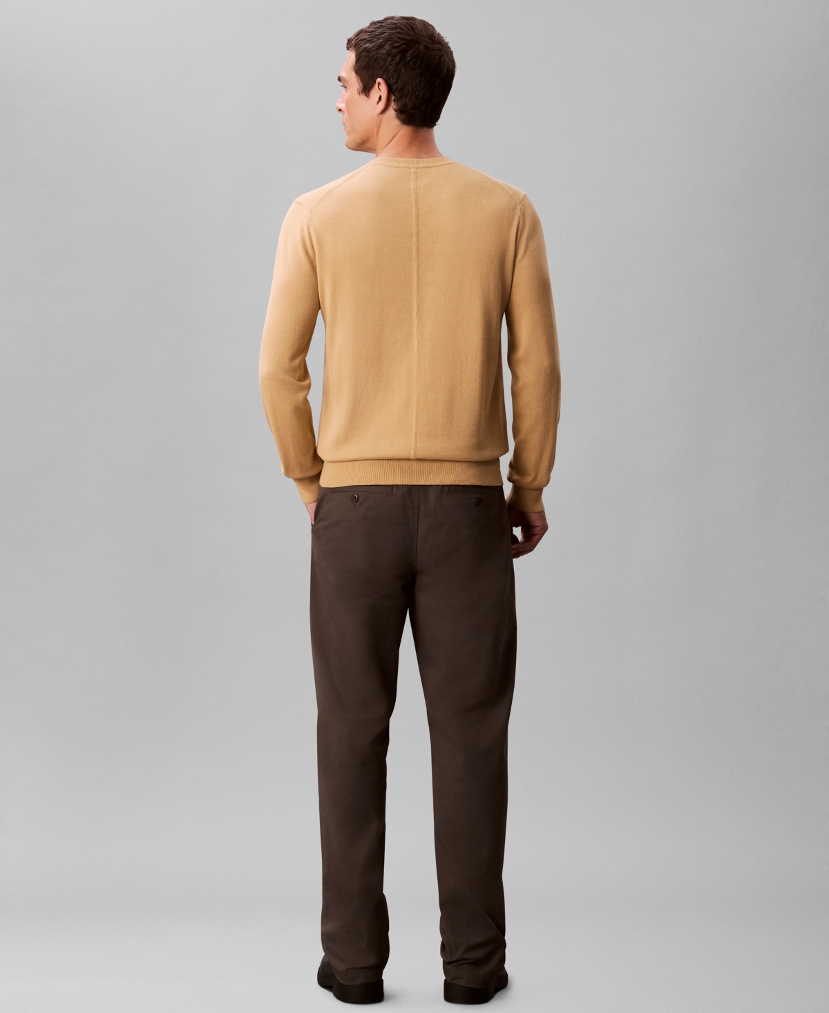 Calvin Klein Men's Supima Crewneck Sweater In Neutral