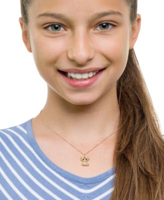 Stitch Pendant Necklace in 10k Yellow Gold