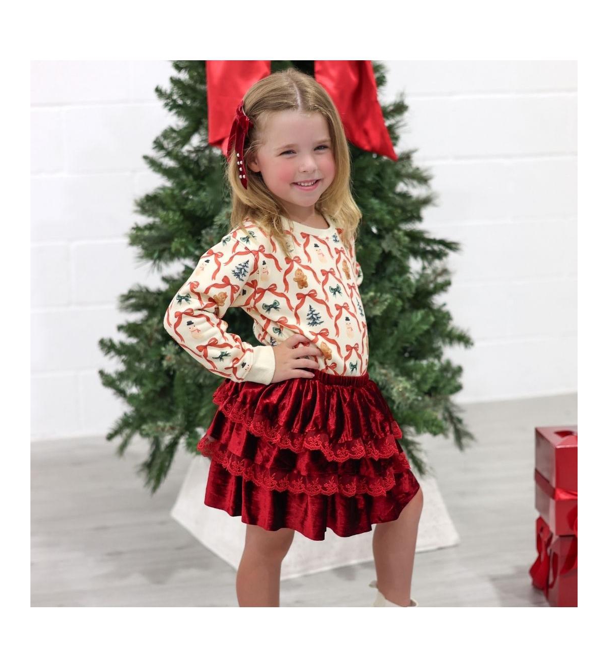 Sweet Wink Baby Girls Christmas Cutie Sweatshirt