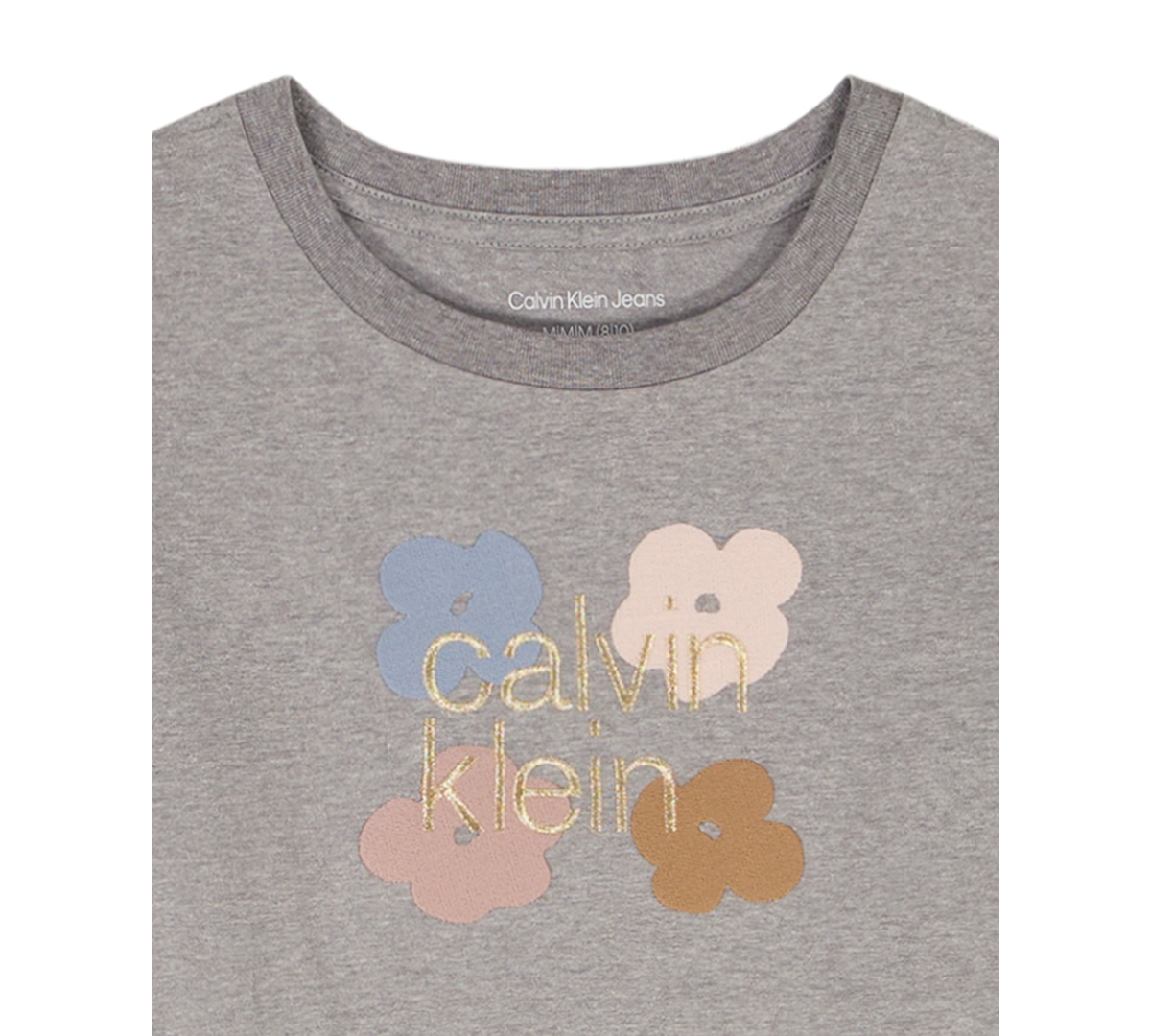 Calvin Klein Girls 7-16 Long-sleeve High-low Hem T-shirt In Gray