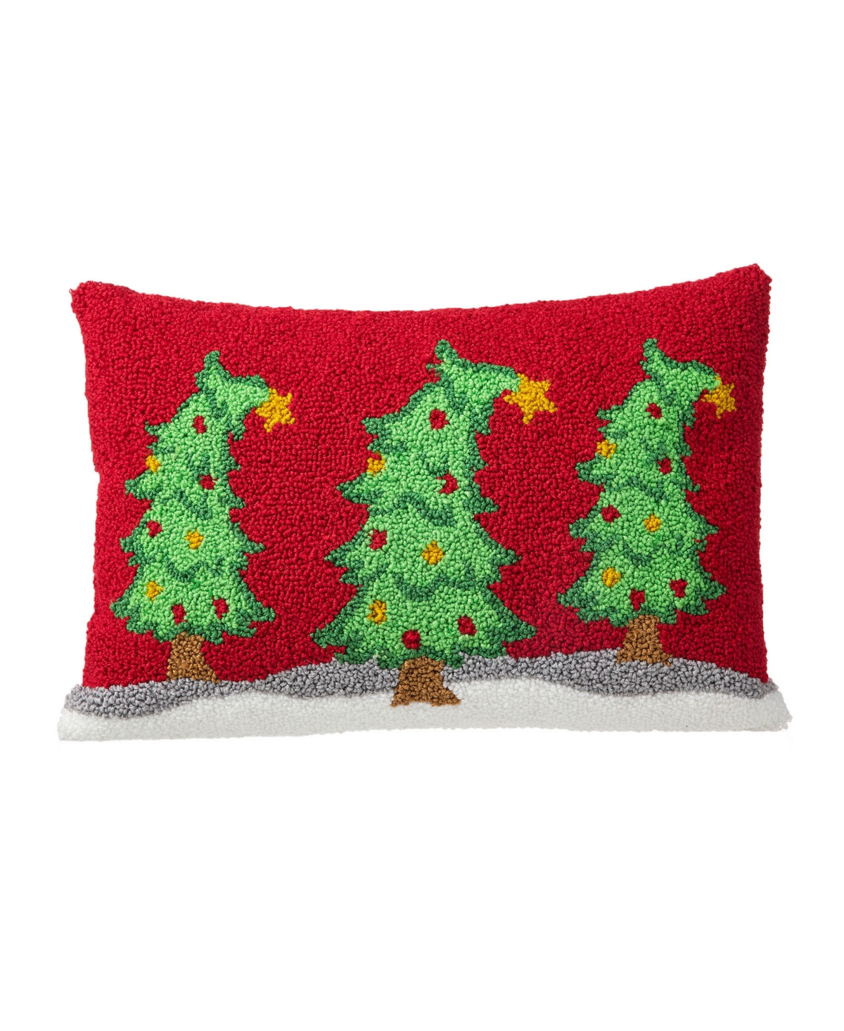 Glitzhome Christmas Gingerbread Man Shaped Pillow, 15" X 11"