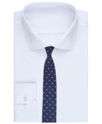 Men's Floral and Club Grid Pattern Tie, Macy's Exclusive
