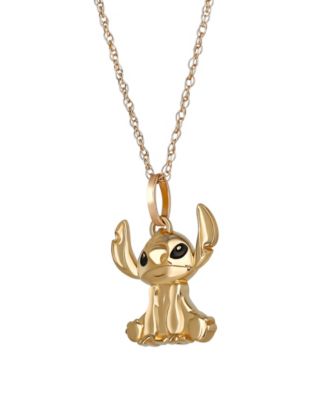 Stitch Pendant Necklace in 10k Yellow Gold