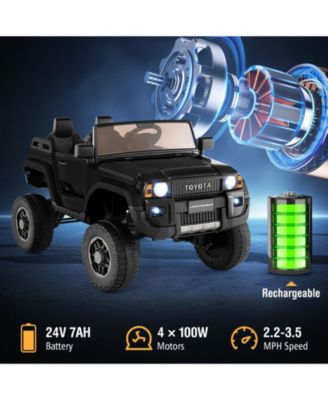 Outdoor & Ride On Toys 24V 2 Seater Ride on Car for Kids Licensed Toyota LC250 Ride on Truck with Remote