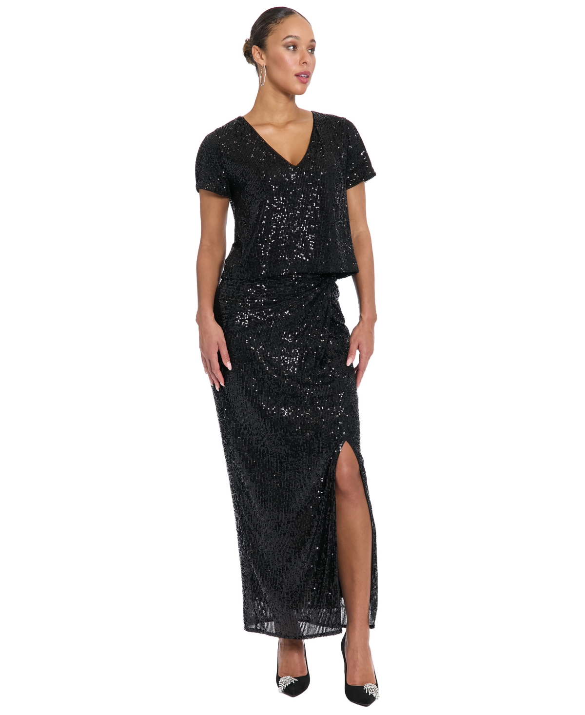 Muse Women's Textured V-Neck Top