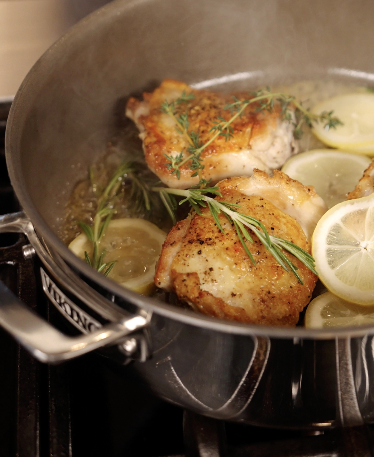 Viking Pure Glide Stainless Steel 4.5-quart Saute Pan In Silver