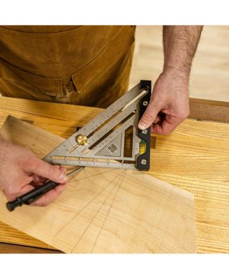 07430 Quick Angle Square Stainless Steel Speed Square with Built In Level - Imperial