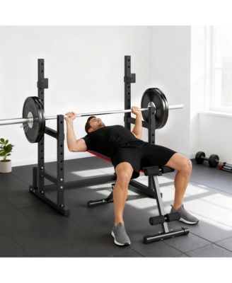 Adjustable Squat Rack, 660lbs Heavy Duty Barbell Rack,