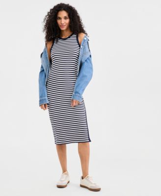 Women's Ribbed Knit Midi Dress, Exclusively at Macy's