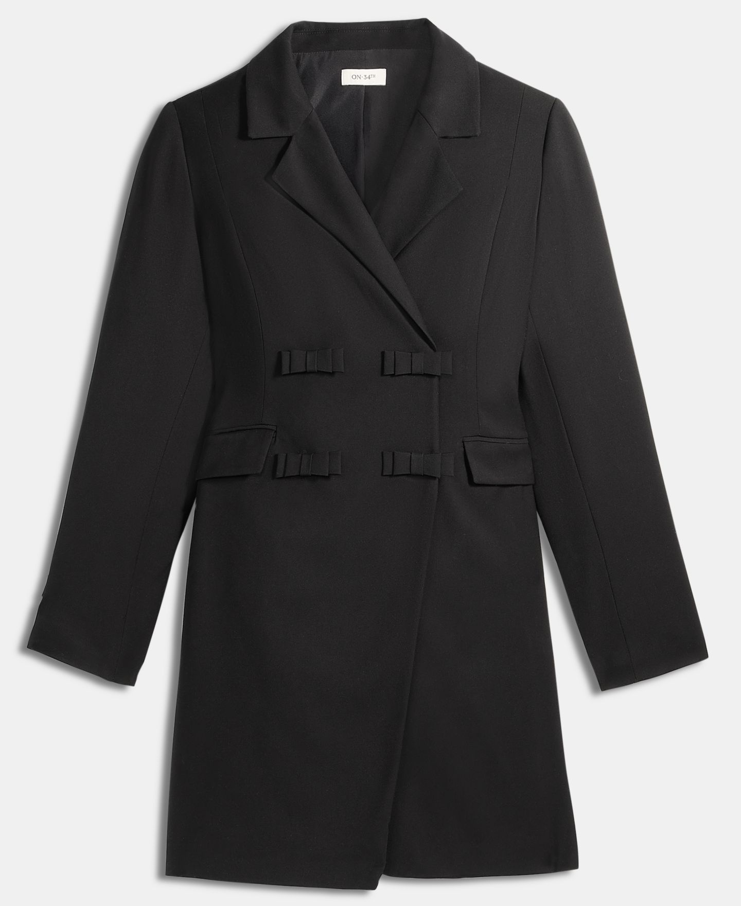 Женское платье On 34th Woven Tuxedo Bow Mini, цвет: Глубокий чёрный — фото 7