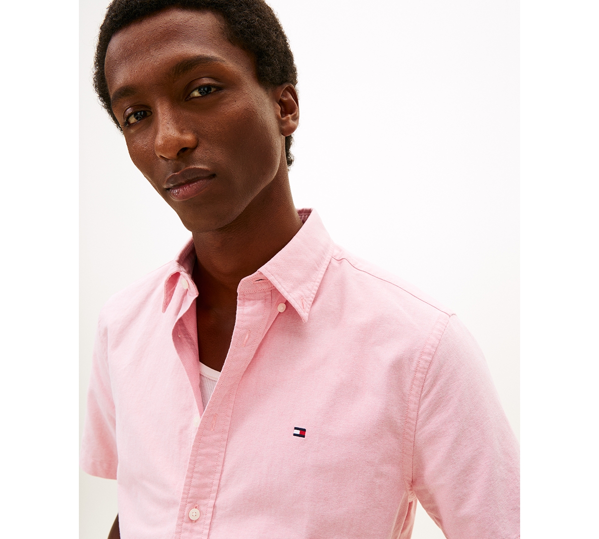 Tommy Hilfiger Men's Heritage Oxford Regular-fit Button-down Shirt In Pink