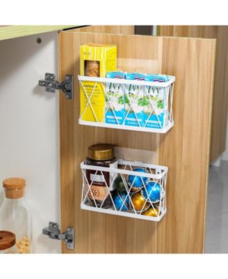 3 Pack Adhesive Cabinet Door Organizer - Lid Storage Organizer for Tupperware, Wall Mounted Pantry Door Organizer Kitchen RV Storage Wall
