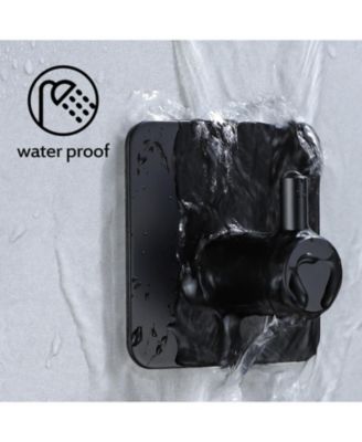 1.7×1.7-inch Adhesive Hooks/Towel Hook - Wall Hooks Stick on Heavy Duty for Hanging Towels/Coat/Hat/Bag in Bathroom, Bedroom, SUS-304 S.S 4 Pack