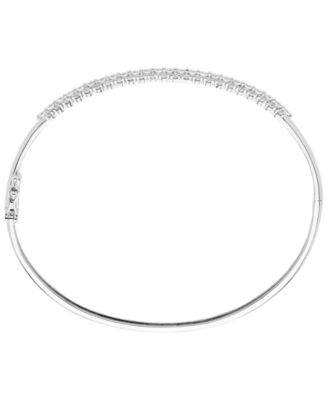 Diamond Bangle Bracelet (1 ct. t.w.) in 14k White Gold