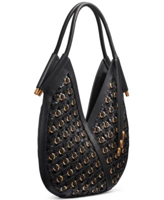 Baldwin Woven Grommet Shoulder Bag