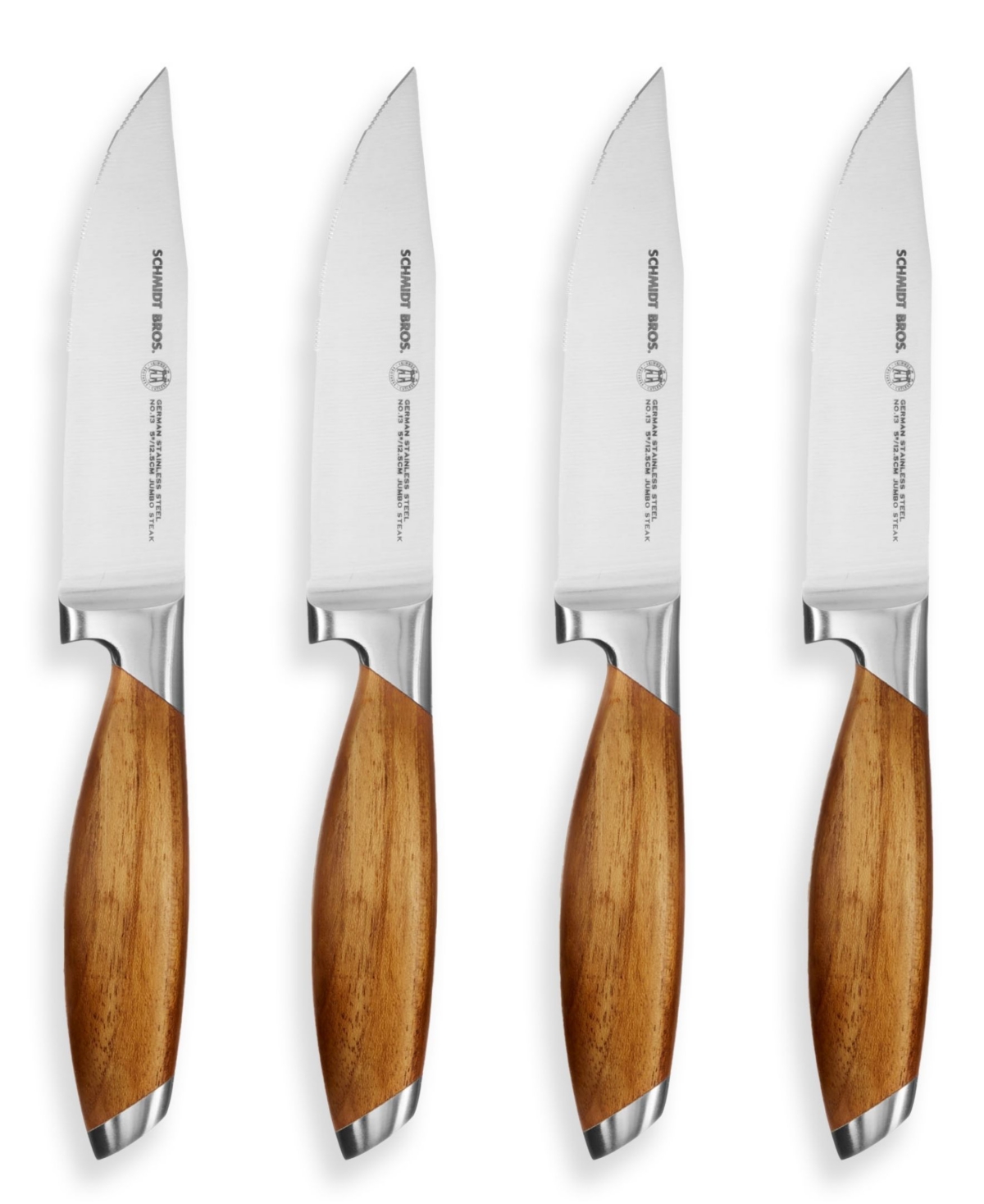 Schmidt Brothers Bonded Teak 4-pc. Steak Knife Set In Brown