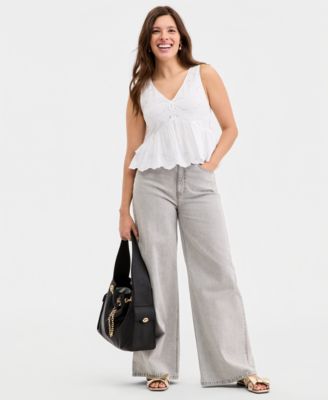 Women's Cutwork V-Neck Tank Top, Macy's Exclusive