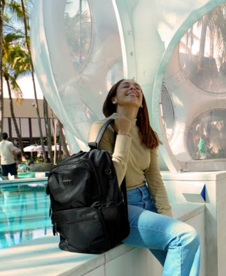 Voyage 17.5" Twill and Faux Leather Backpack