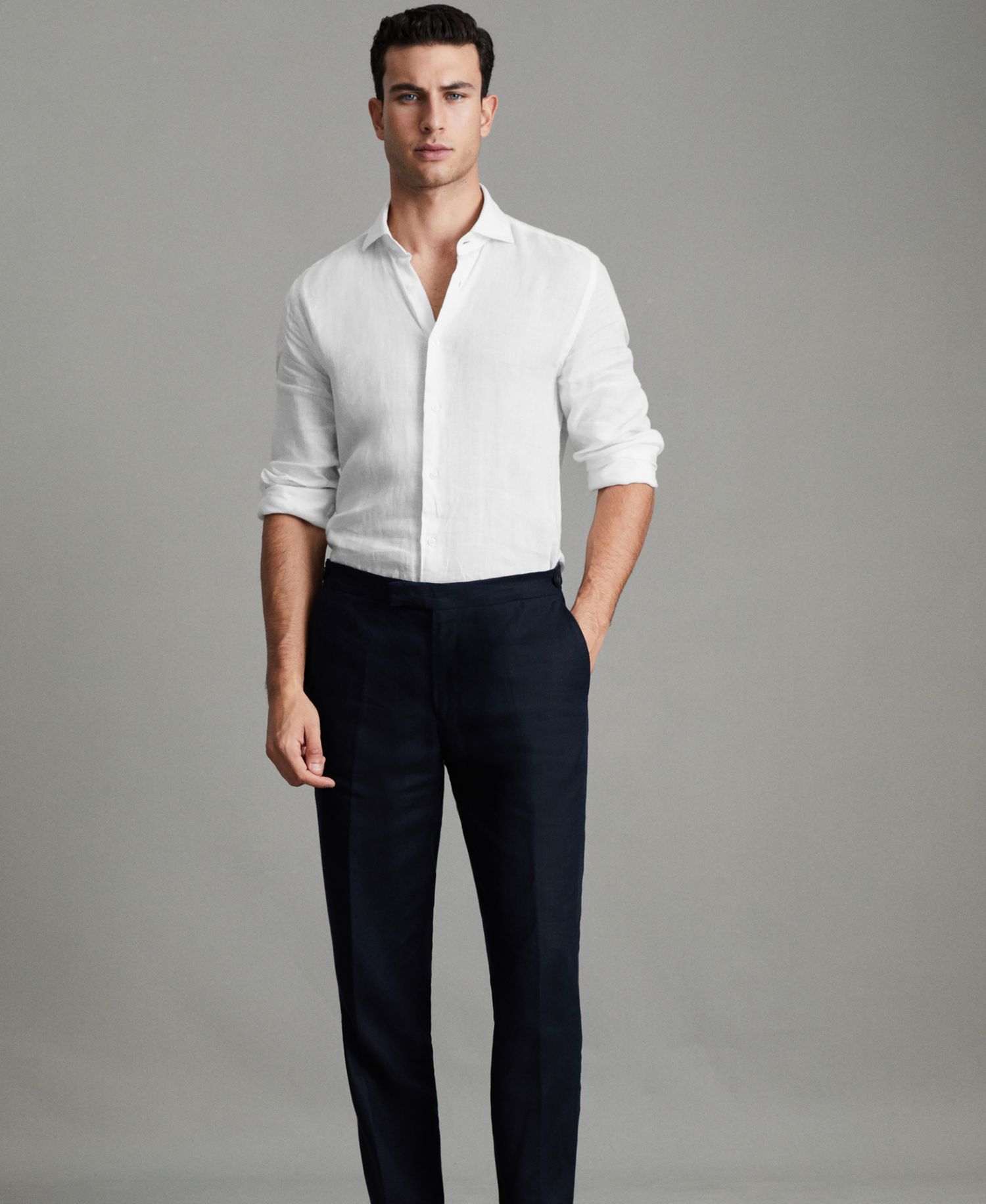 Men's Ruban Linen Button-Through Shirt