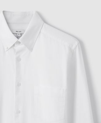 Men's Slim-Fit Button-Down Collar Cotton Oxford Dress Shirt