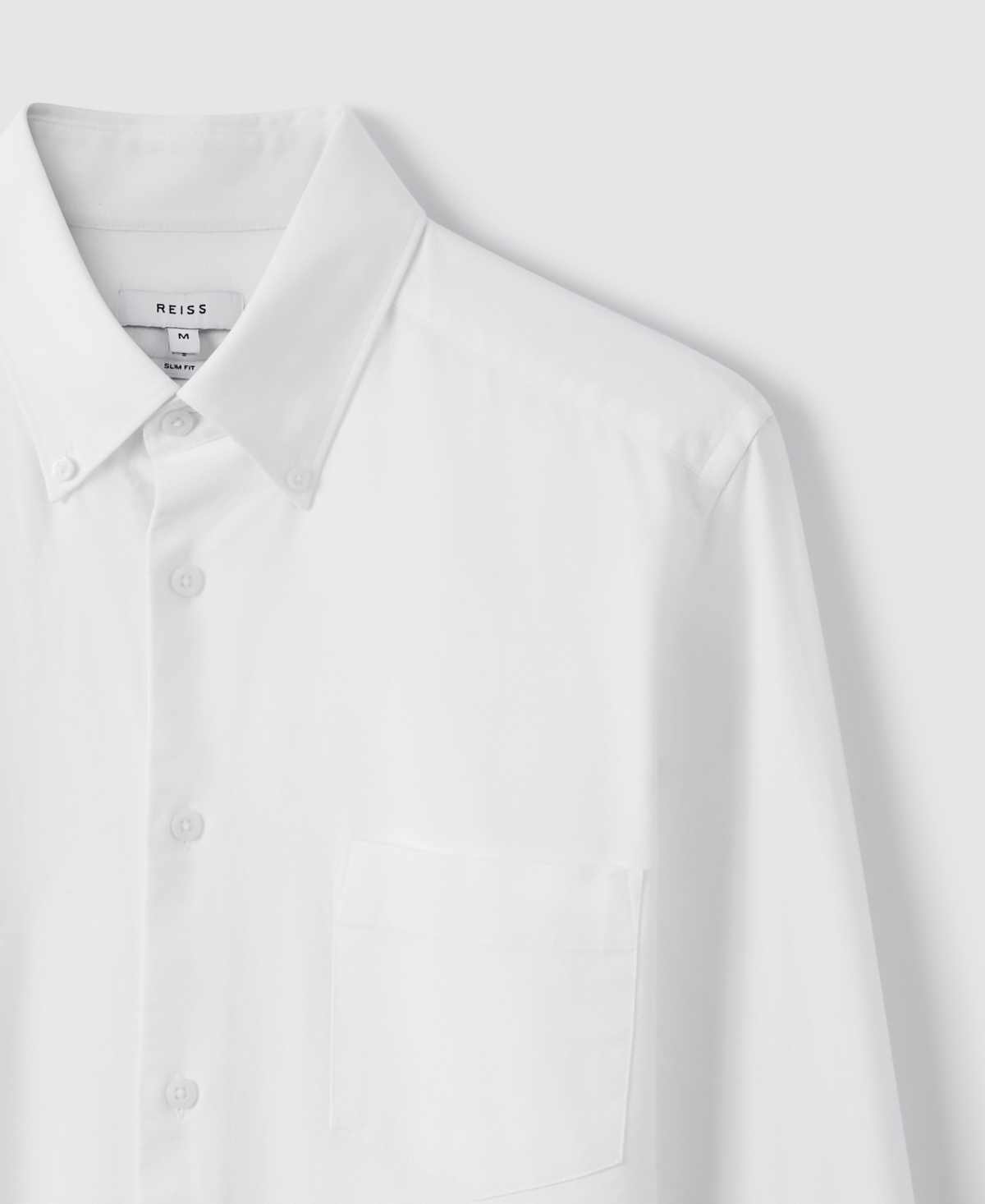 Reiss Men's Slim-fit Button-down Collar Cotton Oxford Shirt In White