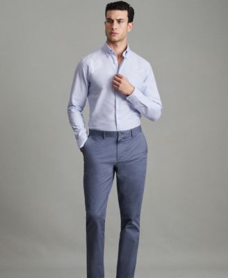 Men's Slim-Fit Button-Down Collar Cotton Oxford Dress Shirt